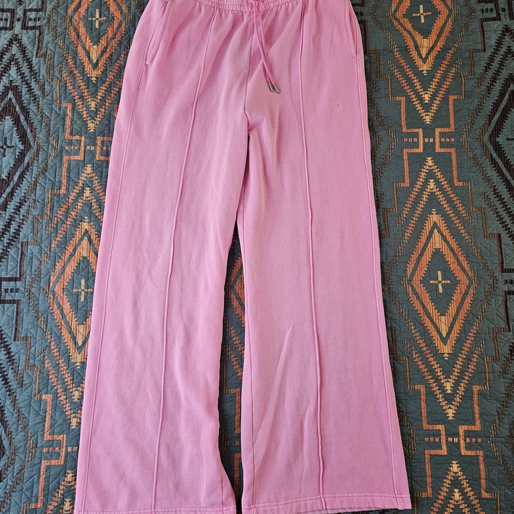 Pink Victoria Secret‎ Wide-Leg Drawstring Lounge Pants